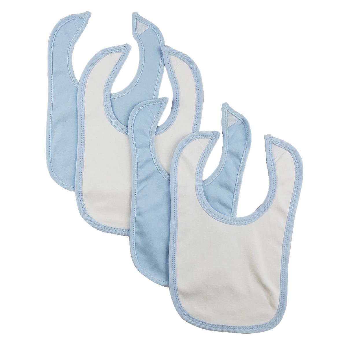 Picture of Bambini CS-0114 12.25 x 7.5 in. Baby Bibs&#44; Blue & White - One Size - 8 per Pack
