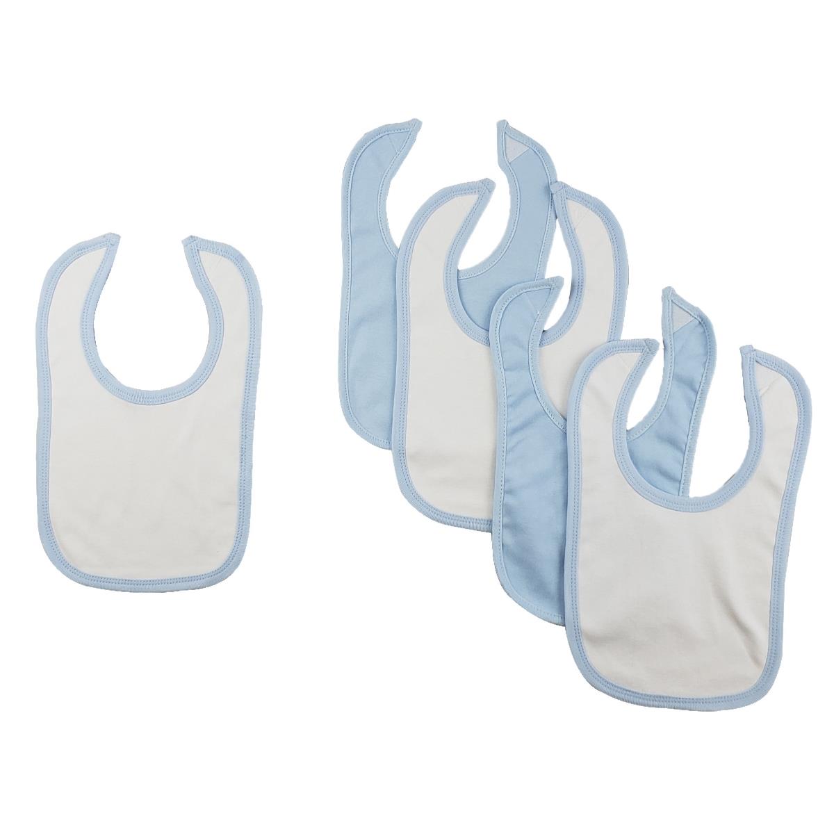Picture of Bambini CS-0116 12.25 x 7.5 in. Baby Bibs - Blue &#44; White & Black - One Size - 5 per Pack
