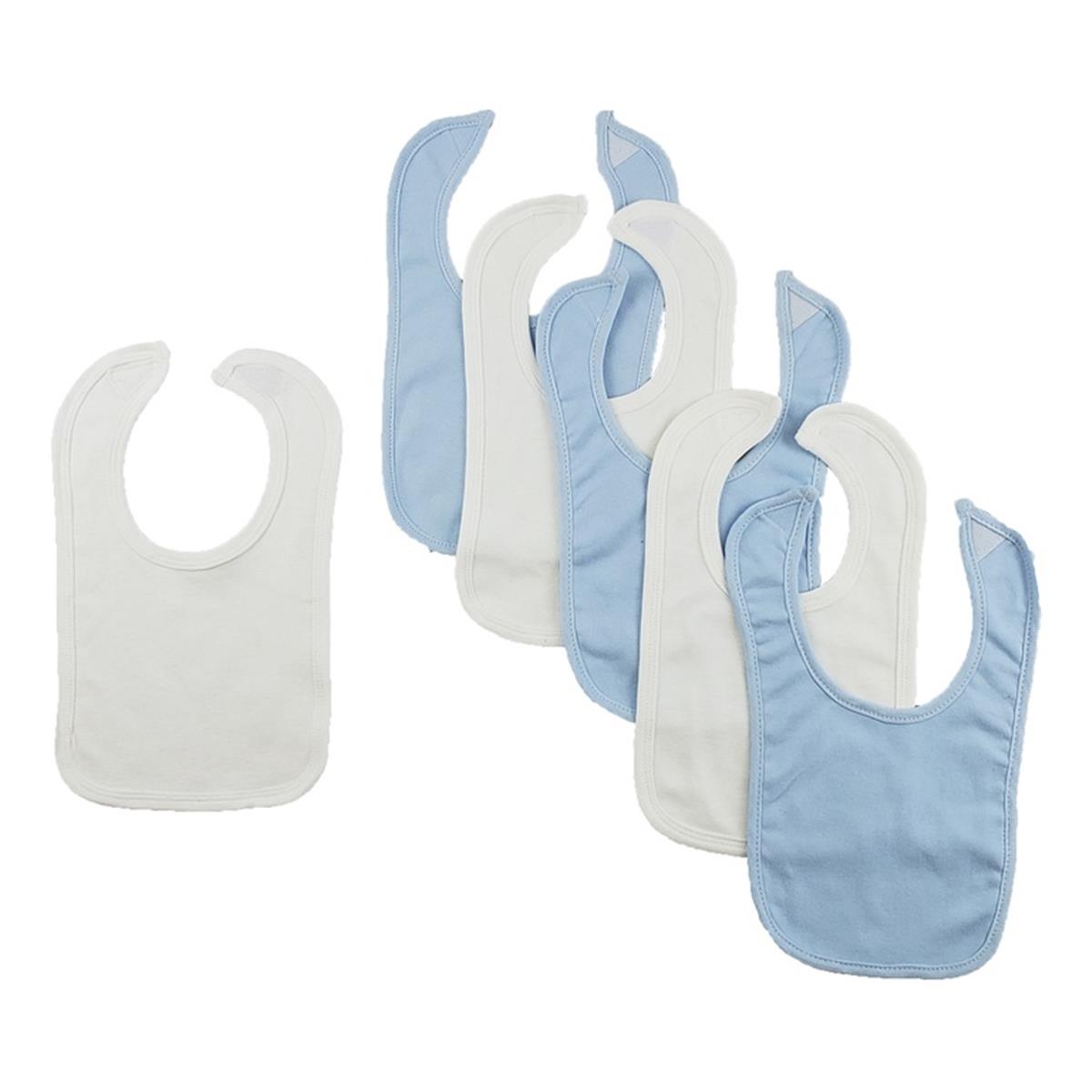 Picture of Bambini CS-0122 12.25 x 7.5 in. Baby Bibs&#44; Blue & White - One Size - 6 per Pack