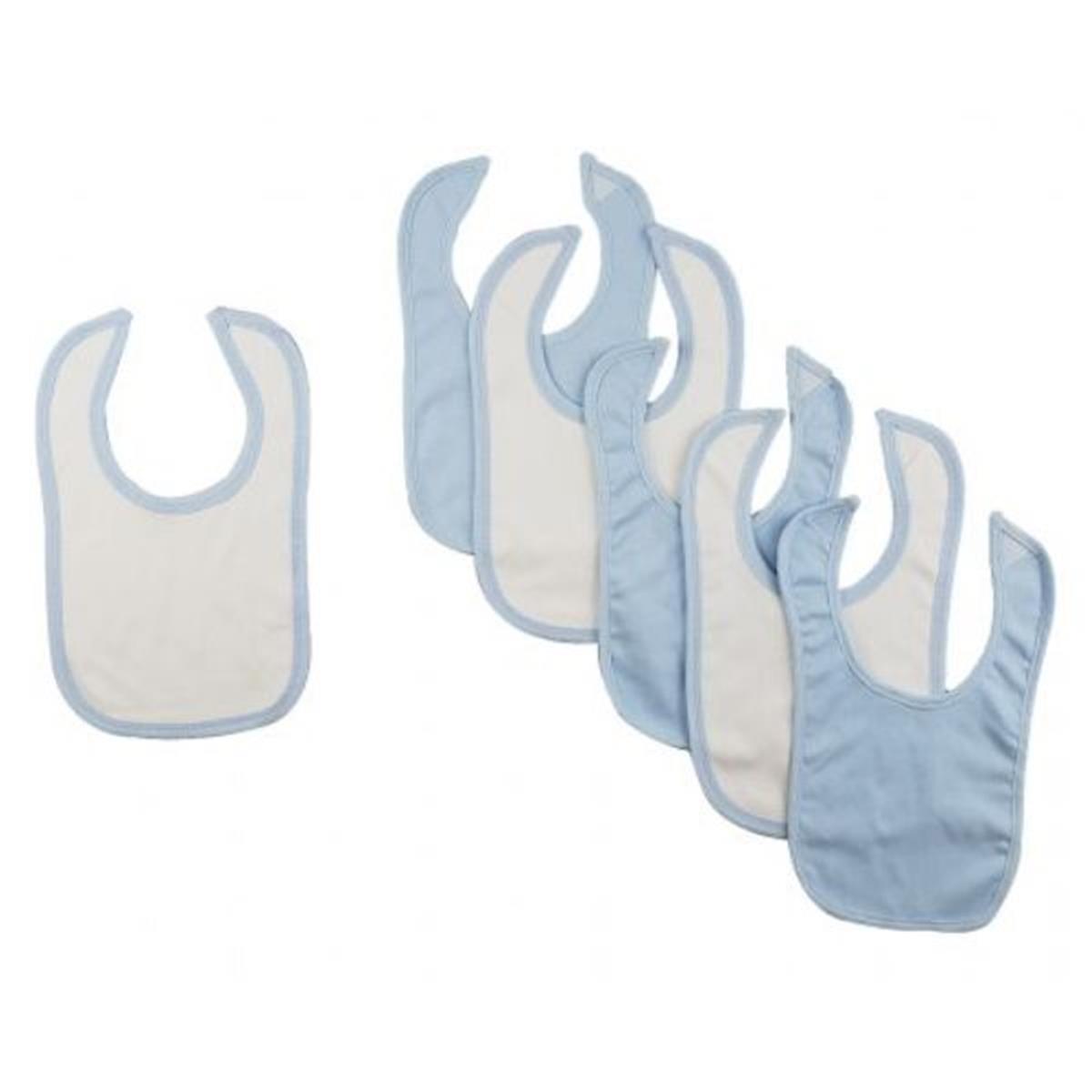 Picture of Bambini CS-0123 12.25 x 7.5 in. Baby Bibs&#44; Blue & White - One Size - 6 per Pack