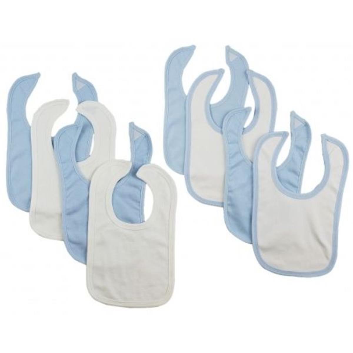 Picture of Bambini CS-0124 12.25 x 7.5 in. Baby Bibs&#44; Blue & White - One Size - 8 per Pack