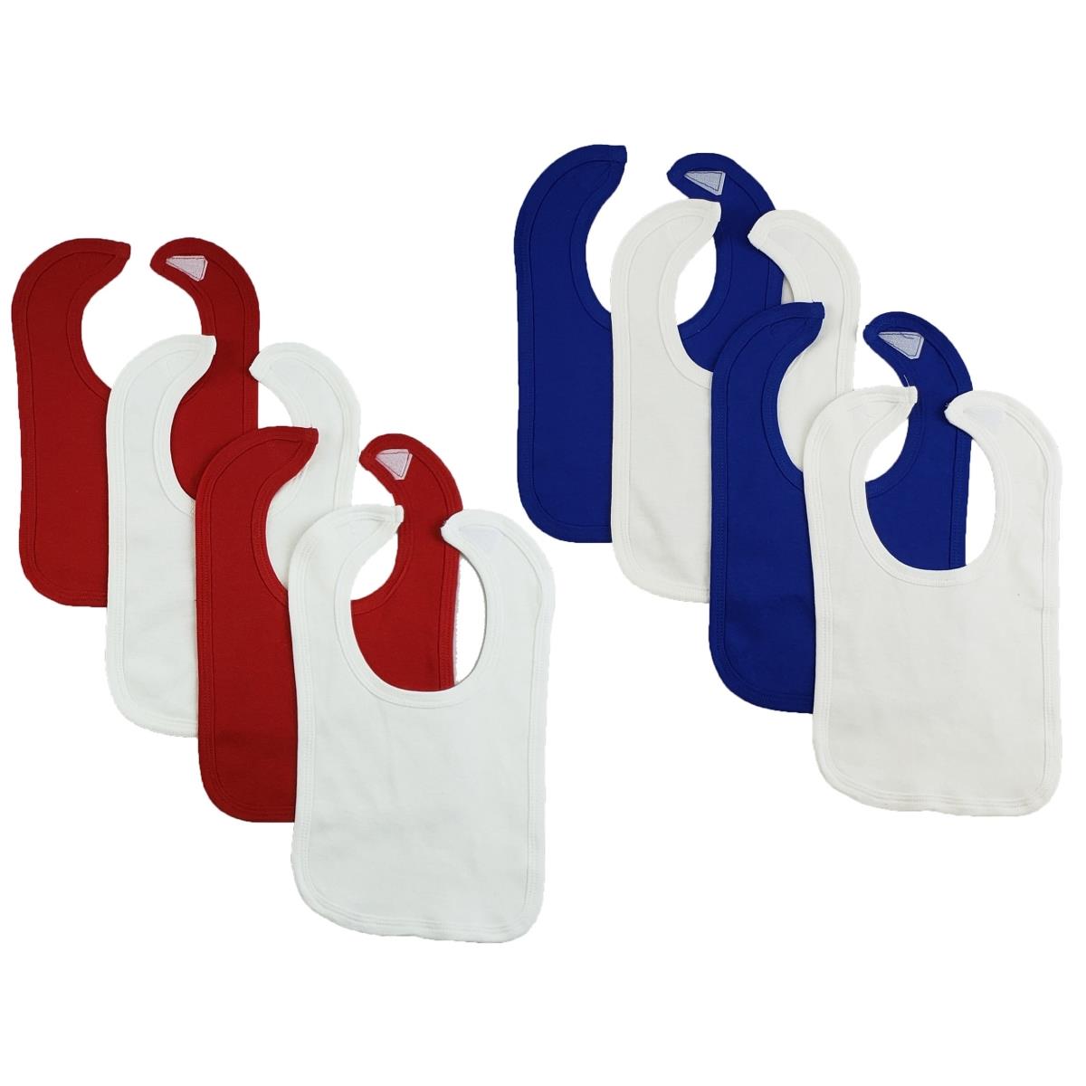 CS-0158 12.25 x 7.5 in. Baby Bibs - Red, White & Blue - One Size - 8 per Pack