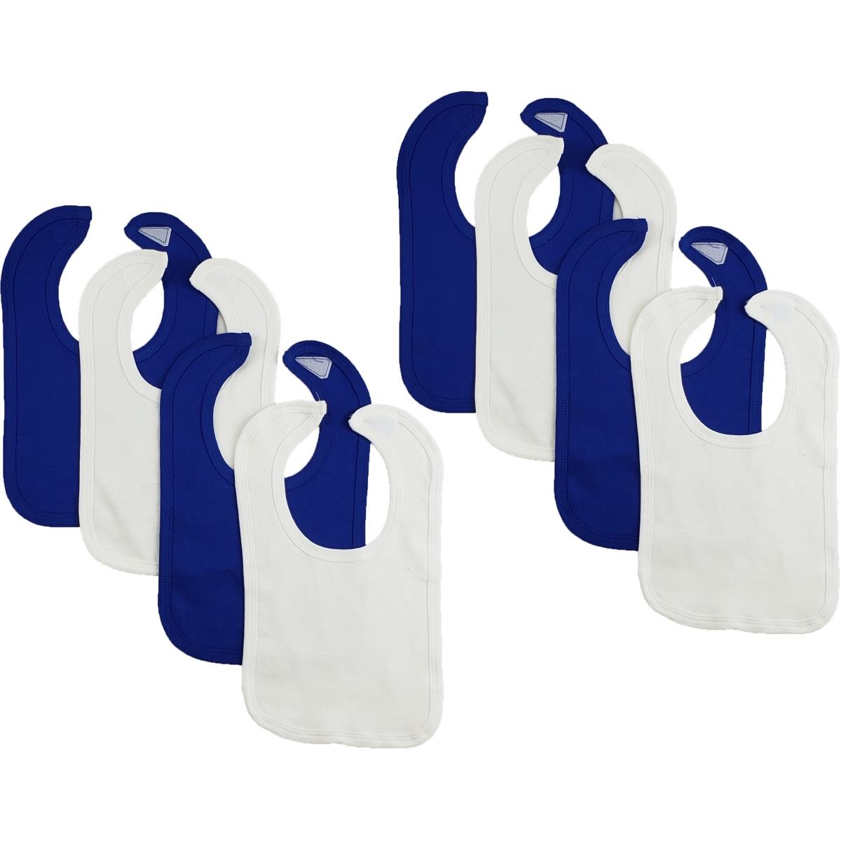 CS-0165 12.25 x 7.5 in. Baby Bibs, Blue & White - One Size - 8 per Pack