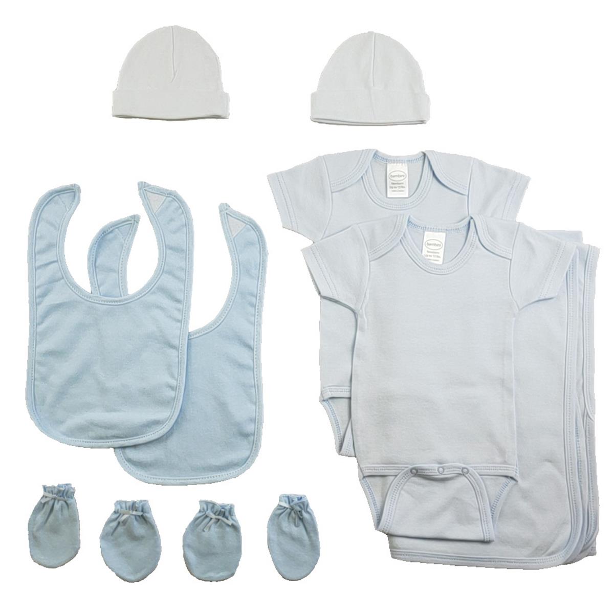 CS-0187 30 x 40 in. Boys Layette Set, Blue & White