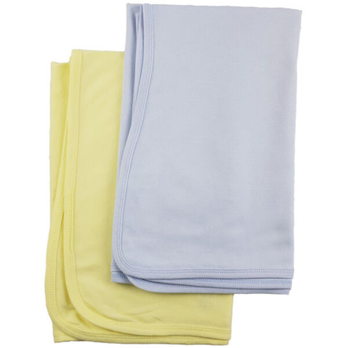 Picture of Bambini CS-0193 30 x 40 in. Receiving Blankets&#44; Blue & Yellow - 2 per Pack