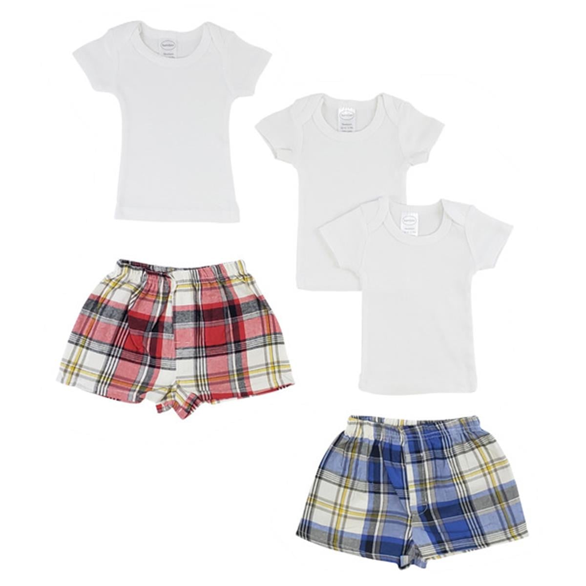 CS-0218M Infant T-shirts & Boxer Shorts, White - Medium