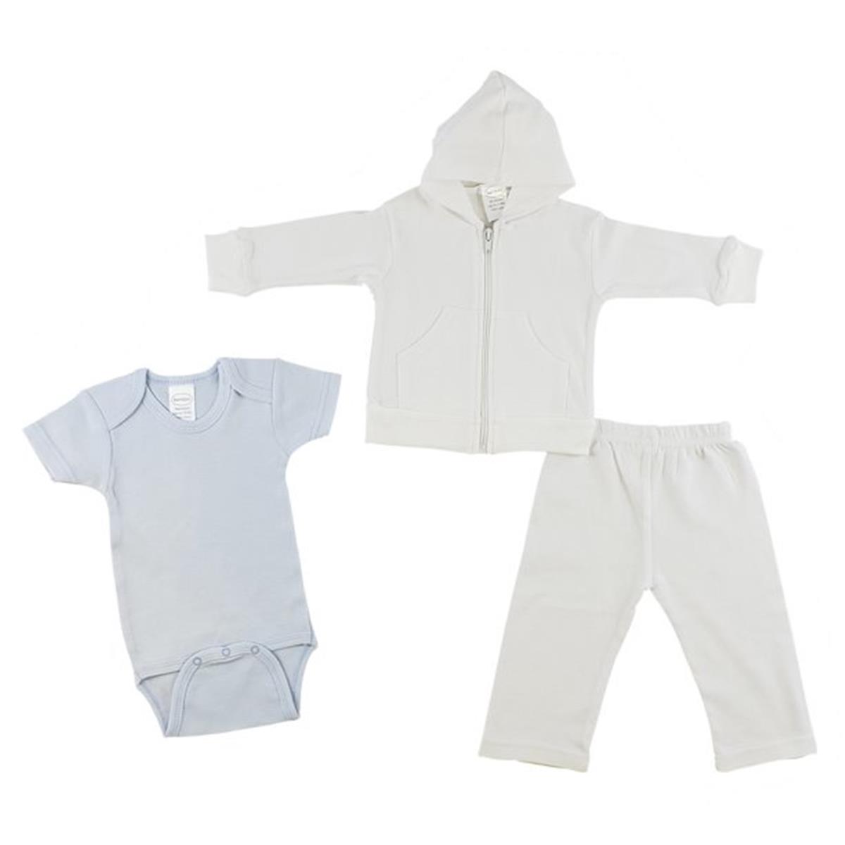 CS-0228S One Piece, Sweat Pants & Hoodie Set, Blue & White - Small