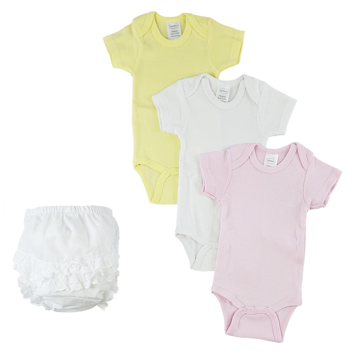 CS-0232S Girls One Piece & Fancy Pants, White - Small