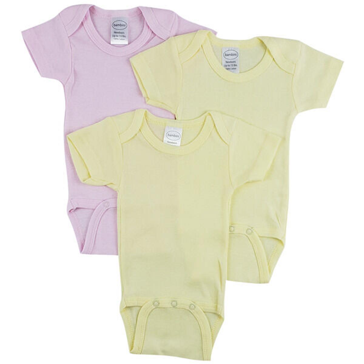 CS-0240NB Short Sleeve One Piece, White - Newborn