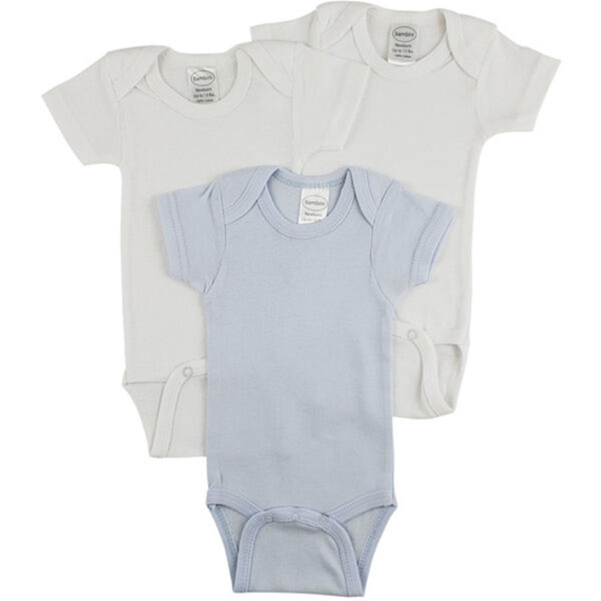 CS-0255NB Short Sleeve One Piece, White - Newborn