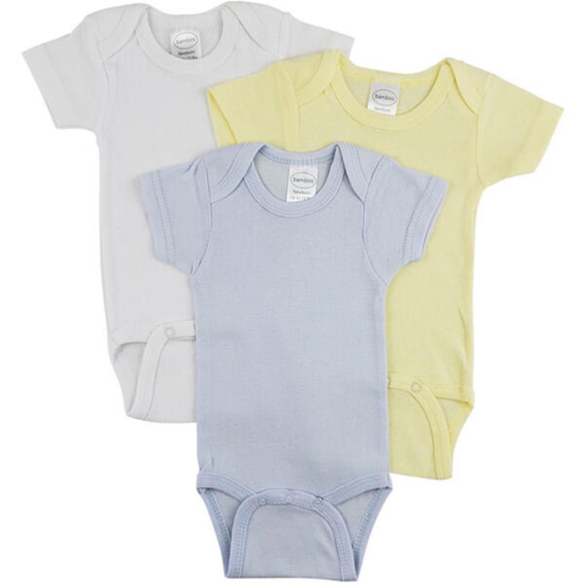 CS-0260NB Short Sleeve One Piece, White - Newborn