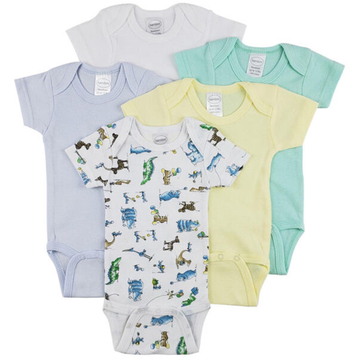 CS-0270NB Short Sleeve One Piece, White - Newborn