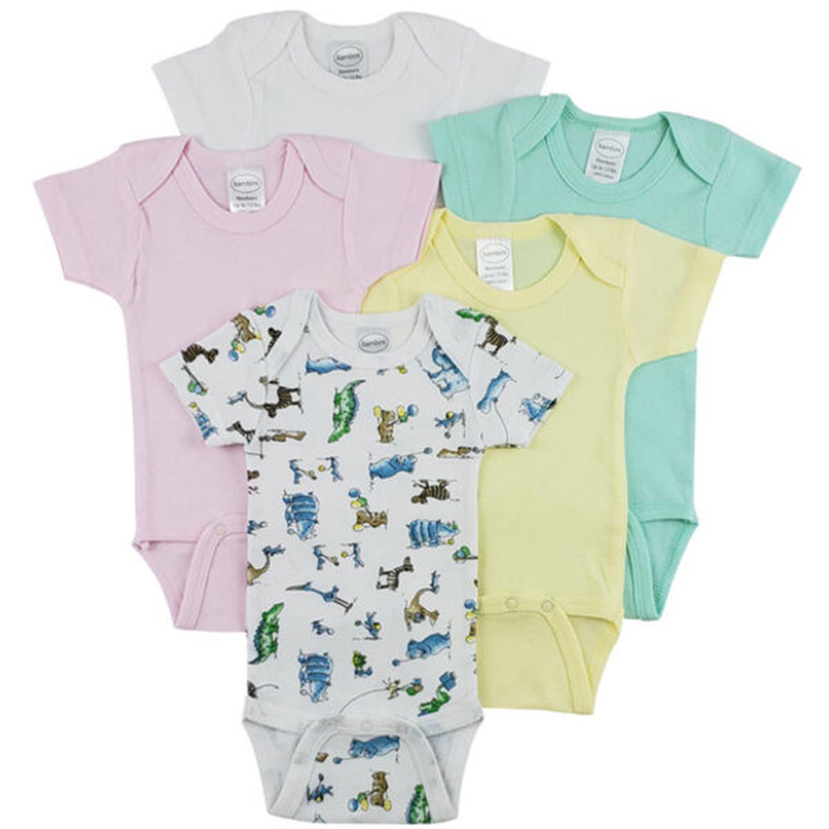 CS-0277M Short Sleeve One Piece - White, Yellow & Pink - Medium