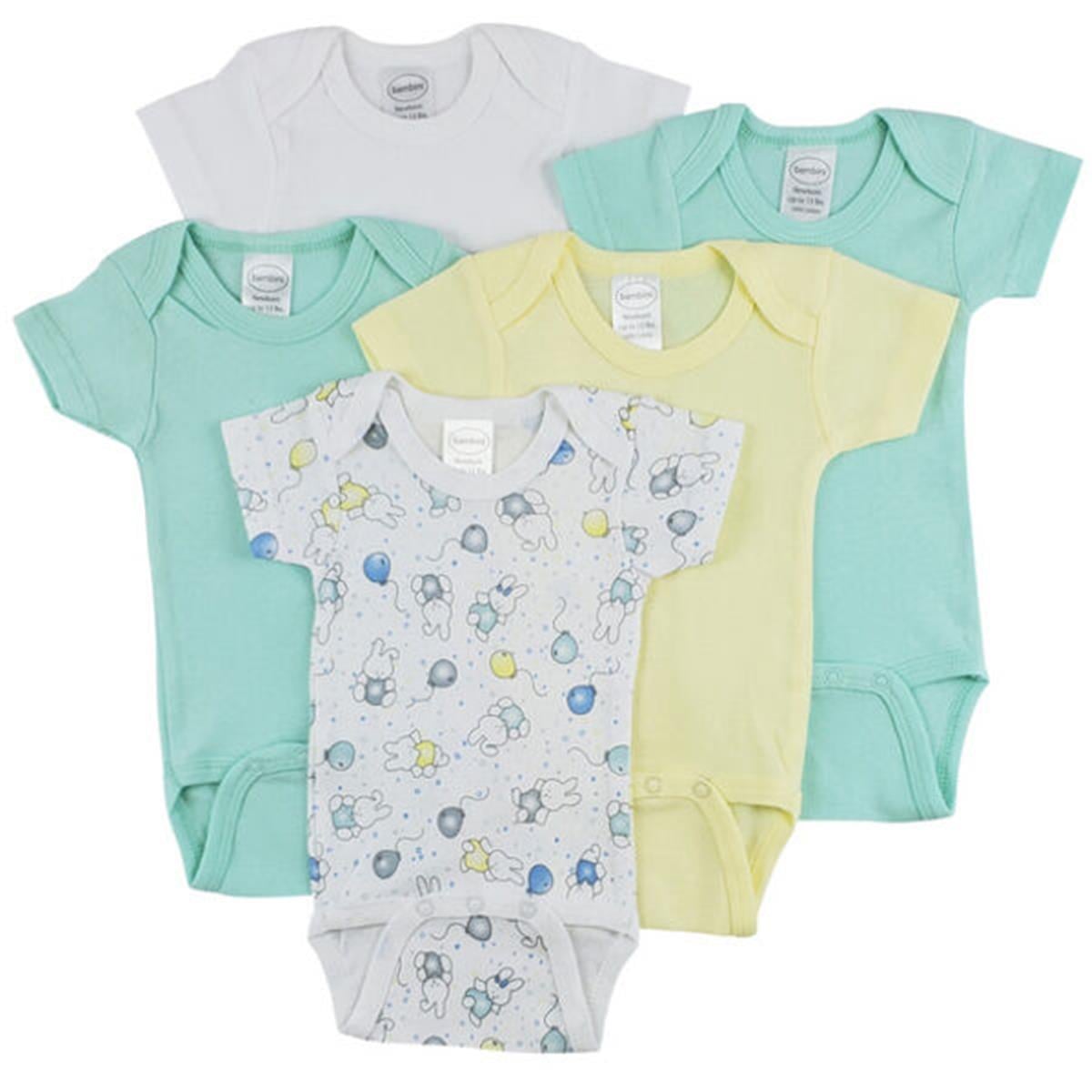 CS-0288M Short Sleeve One Piece - White, Yellow & Blue - Medium