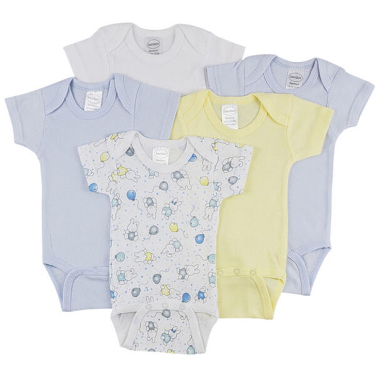 CS-0293M Short Sleeve One Piece - White, Yellow & Blue - Medium