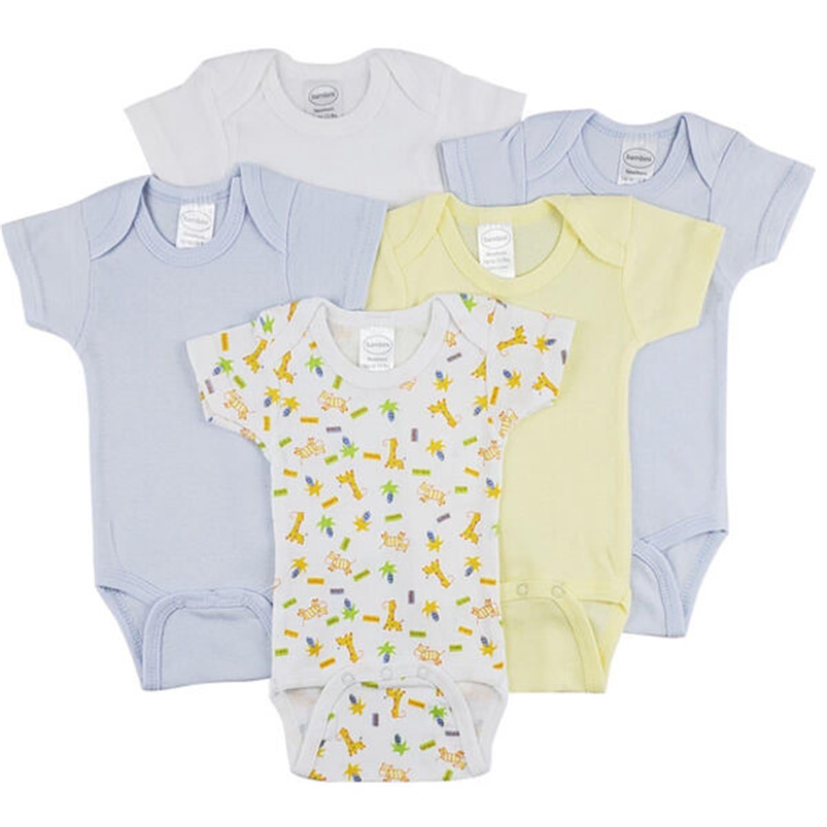CS-0296L Short Sleeve One Piece - White, Yellow & Blue - Large
