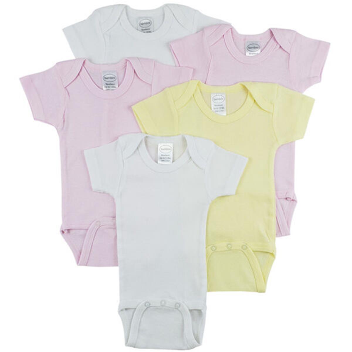 CS-0299M Short Sleeve One Piece, White & Yellow - Medium