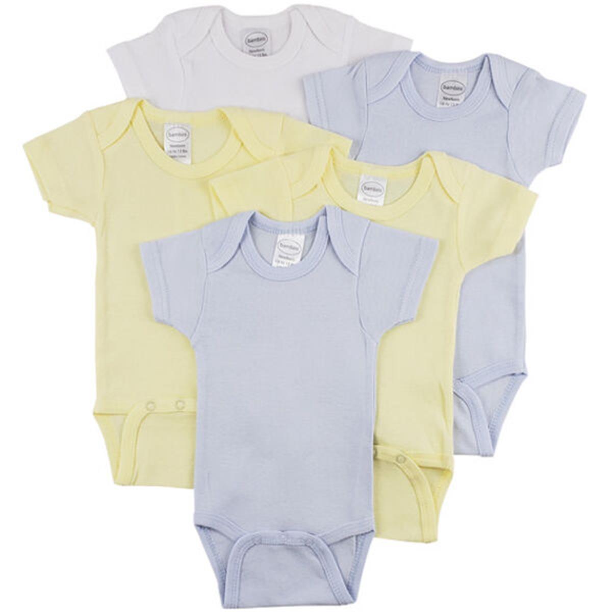 CS-0301L Short Sleeve One Piece, White & Yellow - Large