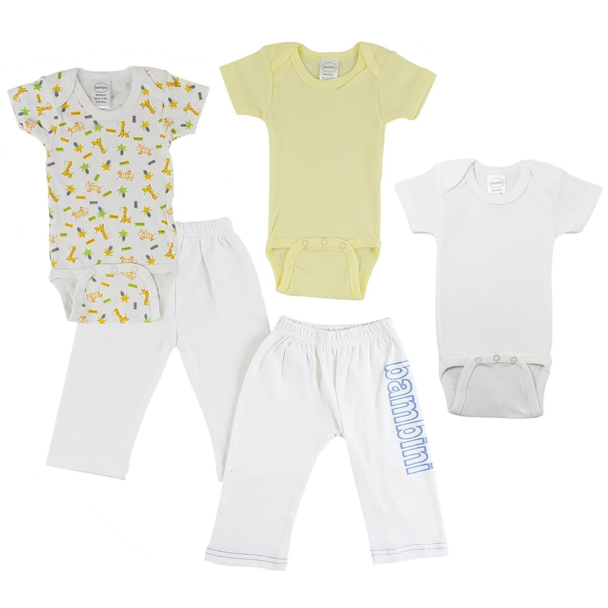 CS-0427M Infant Onezies & Track Sweat Pants, White & Blue - Medium