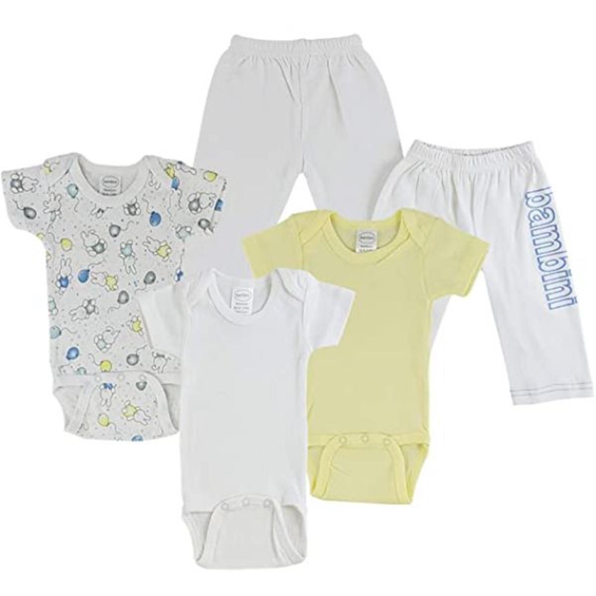 CS-0429S Infant Onezies & Track Sweat Pants, White & Blue - Small