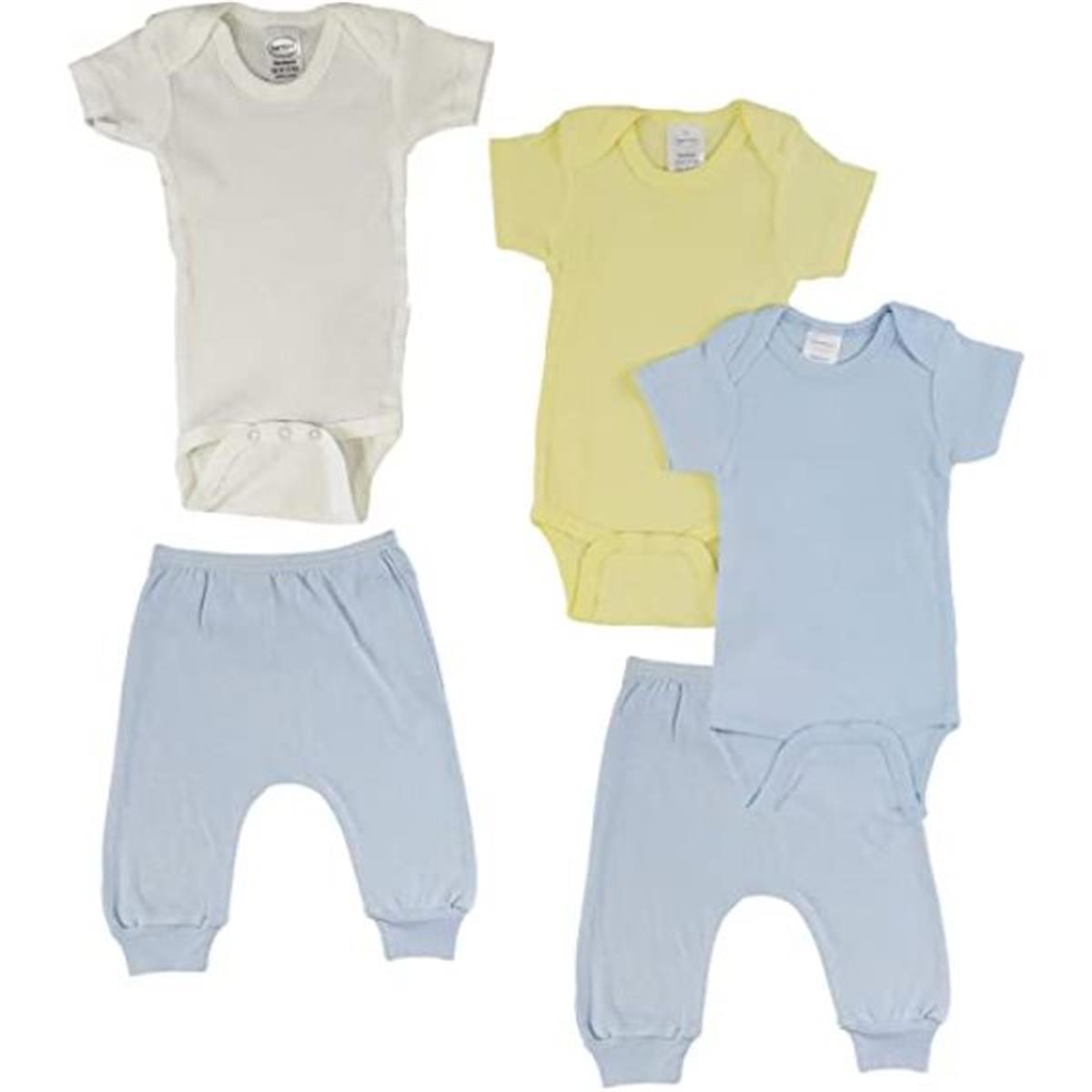 CS-0485S Baby Bodysuit, Blue & Blue - Small