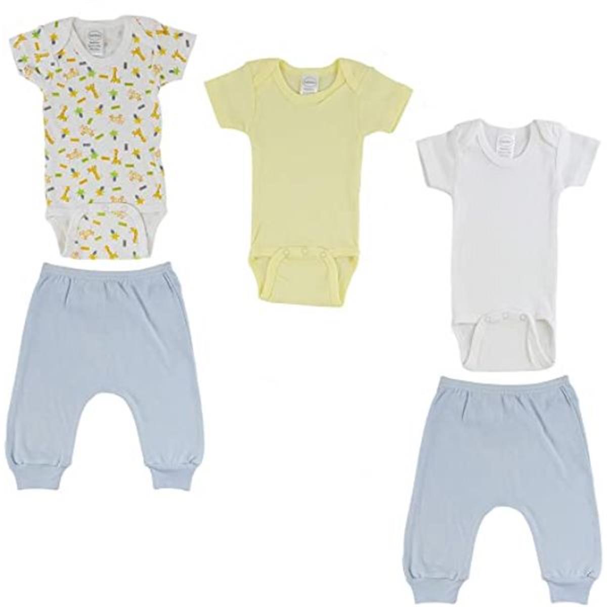 CS-0487L Infant Onezies & Joggers, Blue & Blue - Large