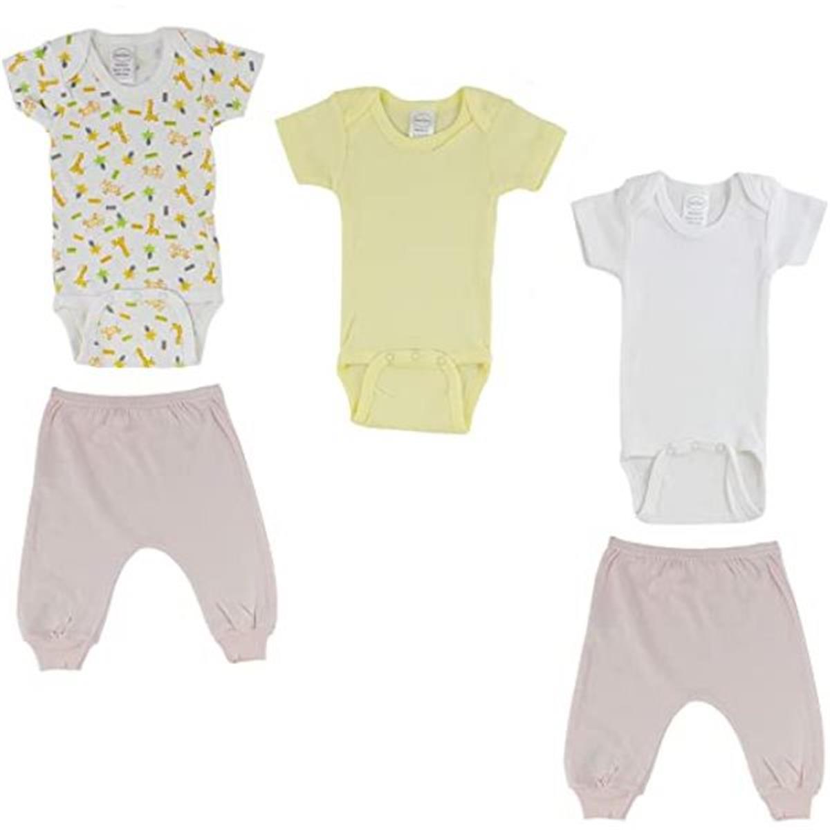 CS-0501M Infant Onezies & Joggers, Pink & Pink - Medium