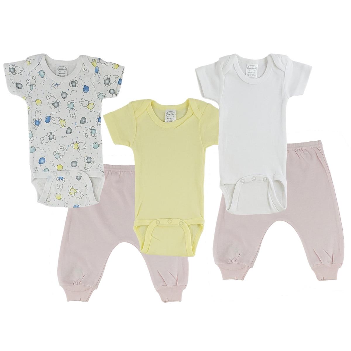 CS-0502S Infant Onezies & Joggers, Pink & Pink - Small