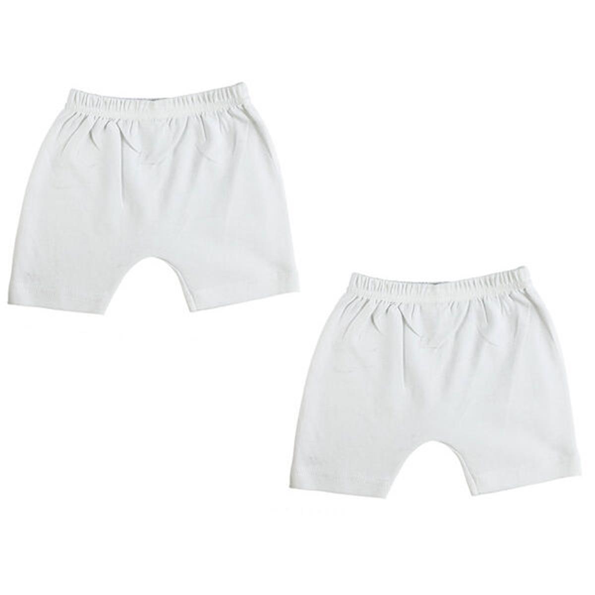 CS-0539M Infant Shorts, White - Medium - Pack of 2