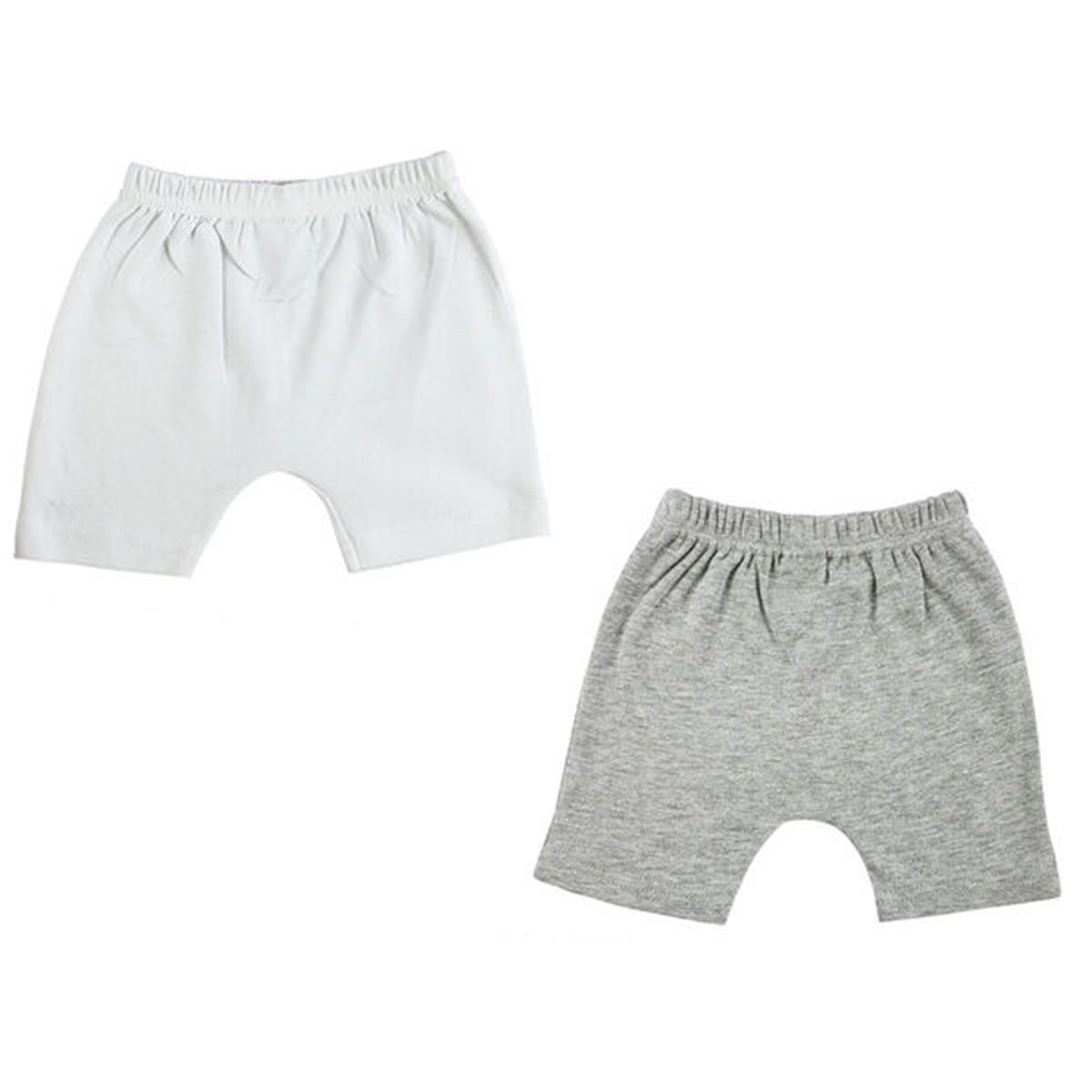 CS-0541L Infant Shorts, White - Large - Pack of 2