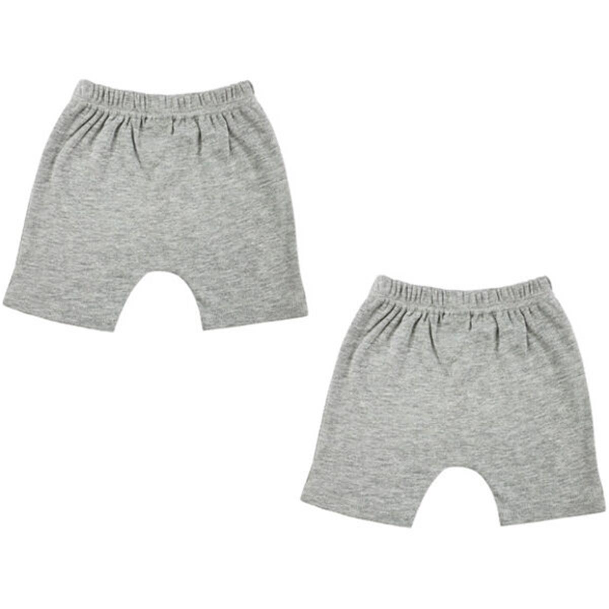 CS-0542M Infant Shorts, Grey - Medium - Pack of 2