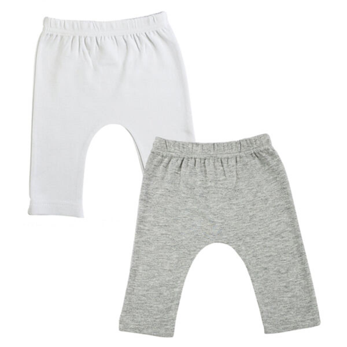 Picture of Bambini CS-0546M Infant Pants&#44; White & Grey - Medium - Pack of 2