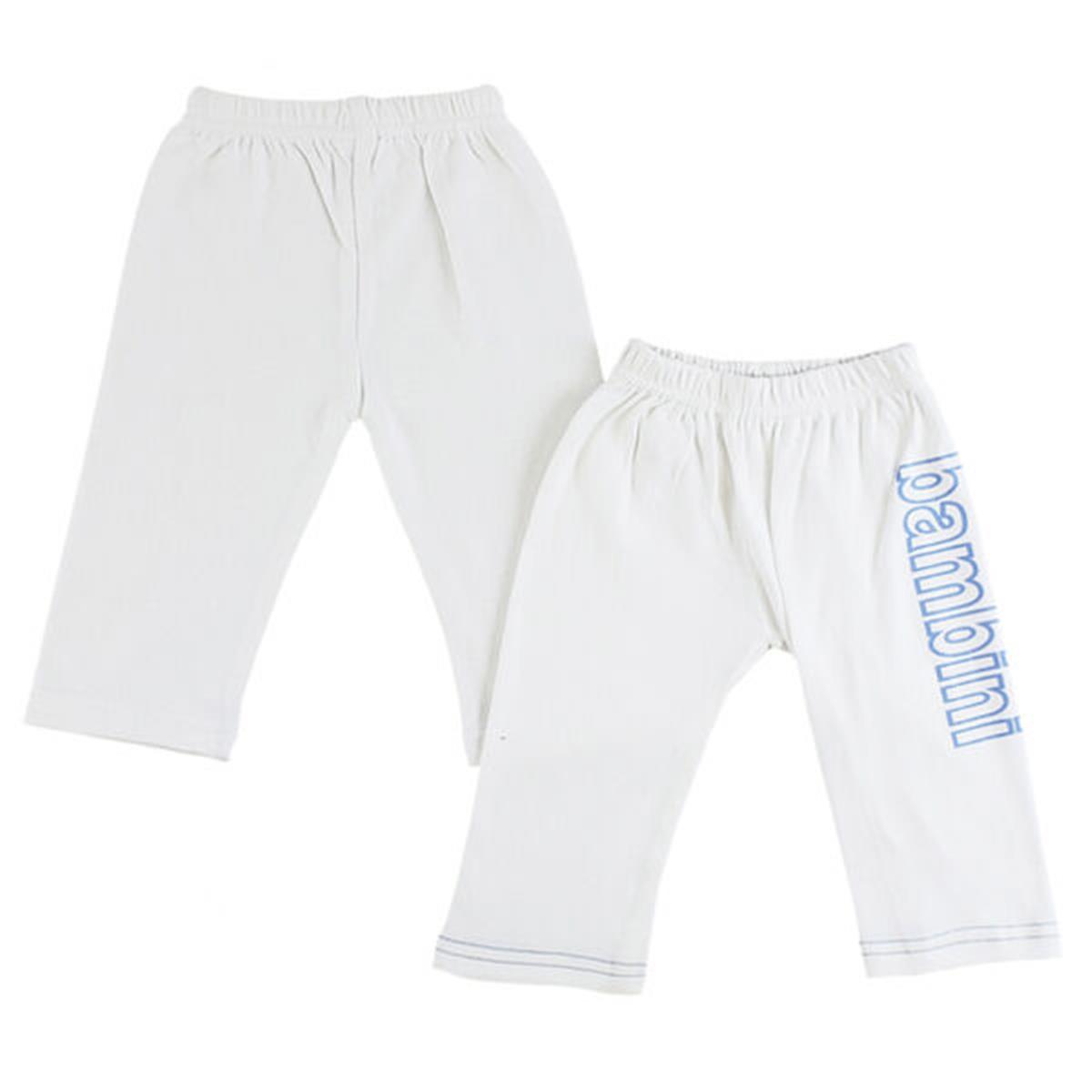 Picture of Bambini CS-0548L Infant Track Sweat Pants&#44; White - Large - Pack of 2