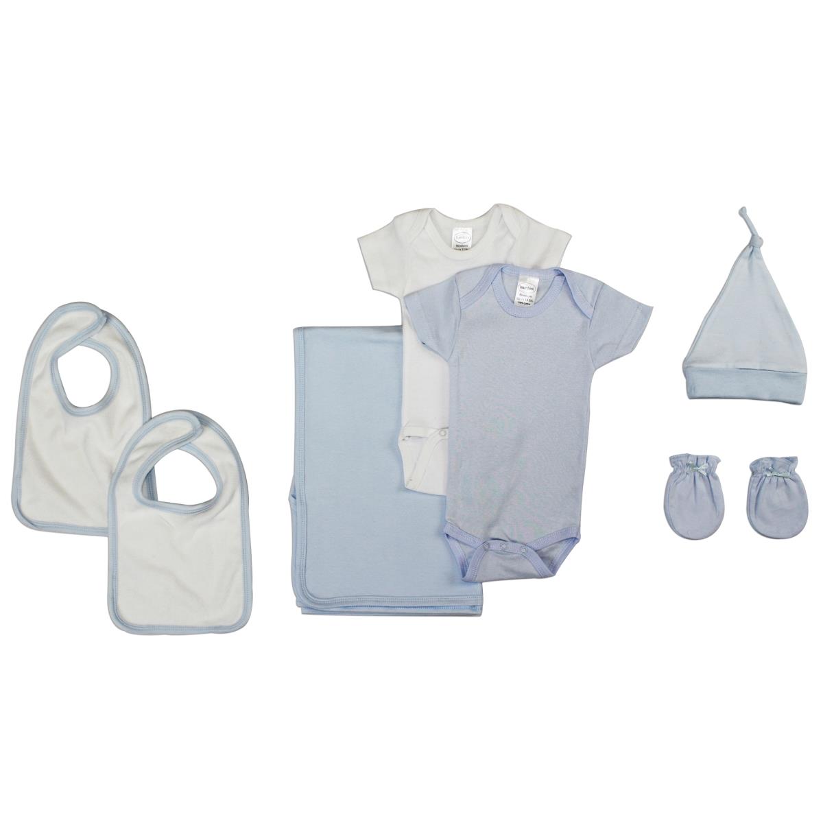 Picture of Bambini LS-0002 Baby Boy Layette Baby Shower Gift Set&#44; White & Blue - Newborn