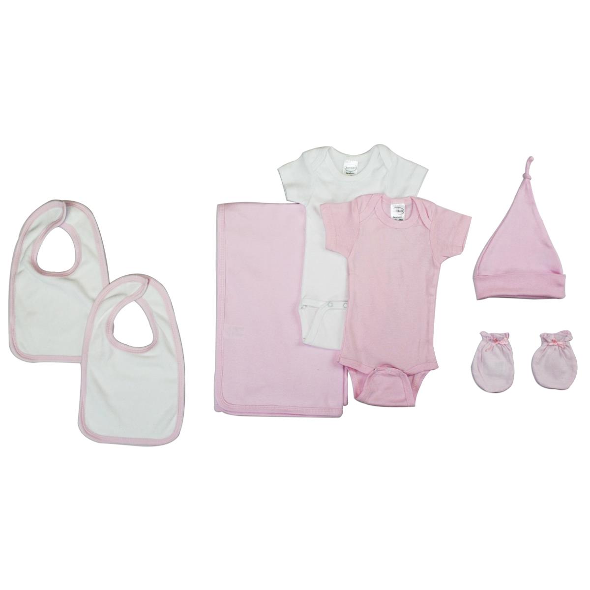 Picture of Bambini LS-0008NB Baby Girl Layette Gift Set&#44; White & Pink - Newborn