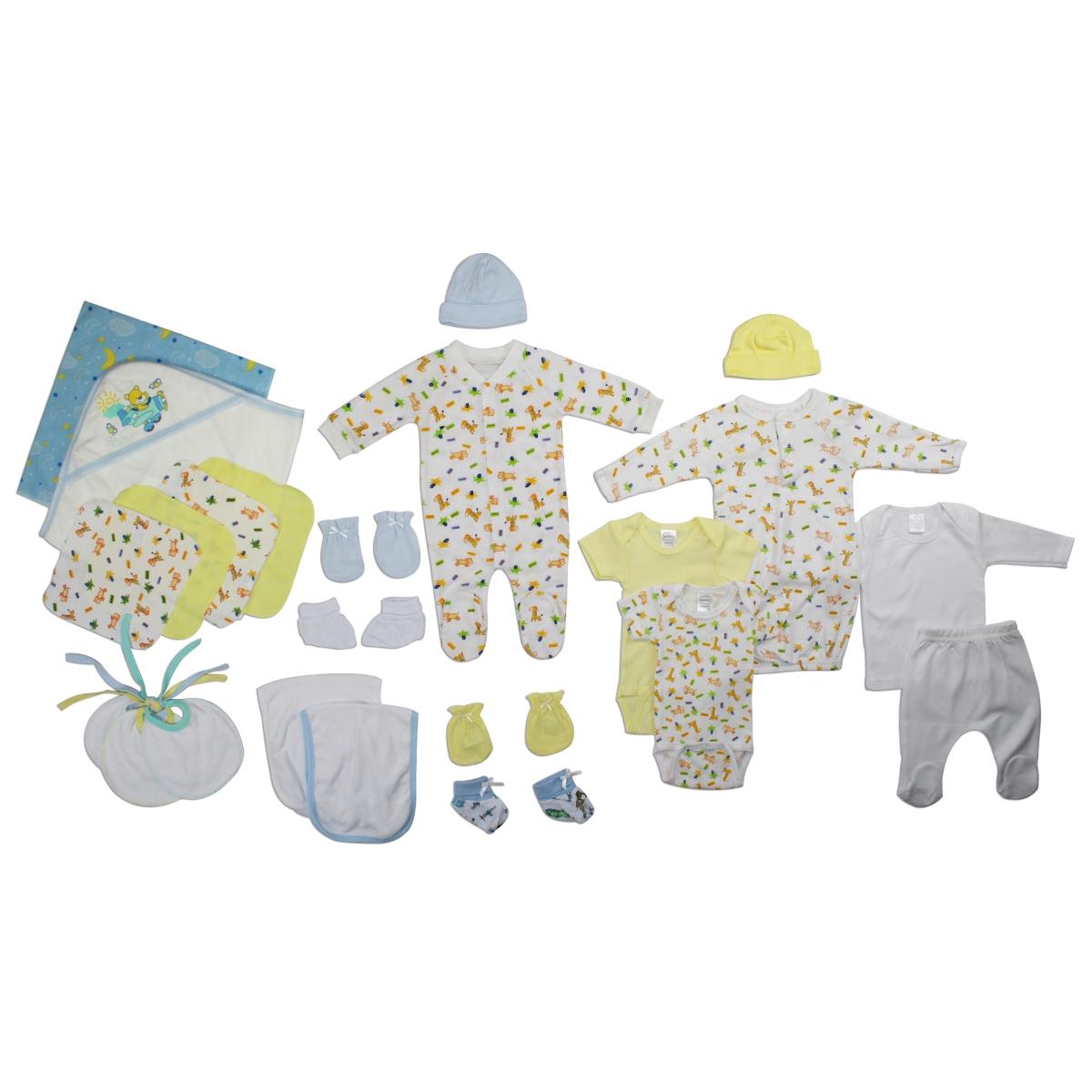 Picture of Bambini LS-0017 Baby Boy Layette Baby Shower Gift Set&#44; White & Blue - Newborn