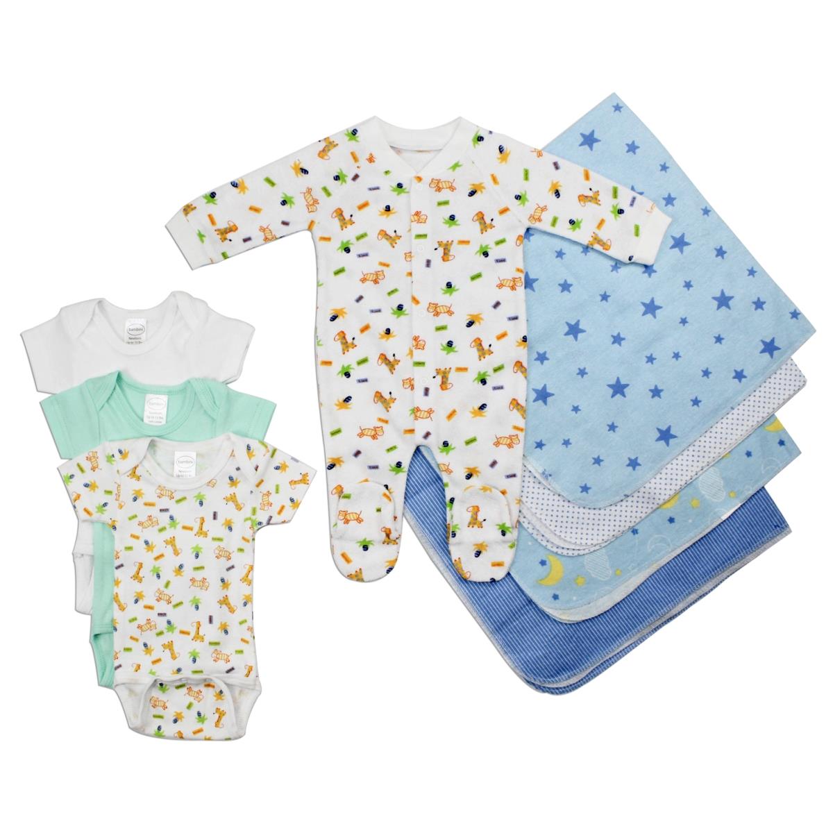 Picture of Bambini LS-0021 Baby Boy Layette Baby Shower Gift Set&#44; White & Blue - Newborn