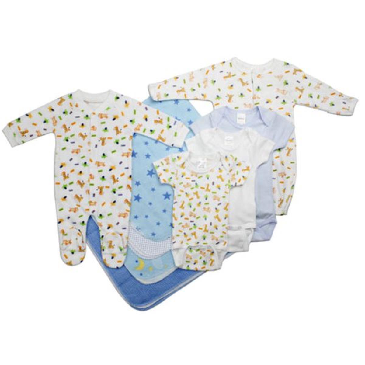 Bambini LS-0023 Newborn Baby Boy Layette Baby Shower Gift Set&#44; White & Blue - Newborn