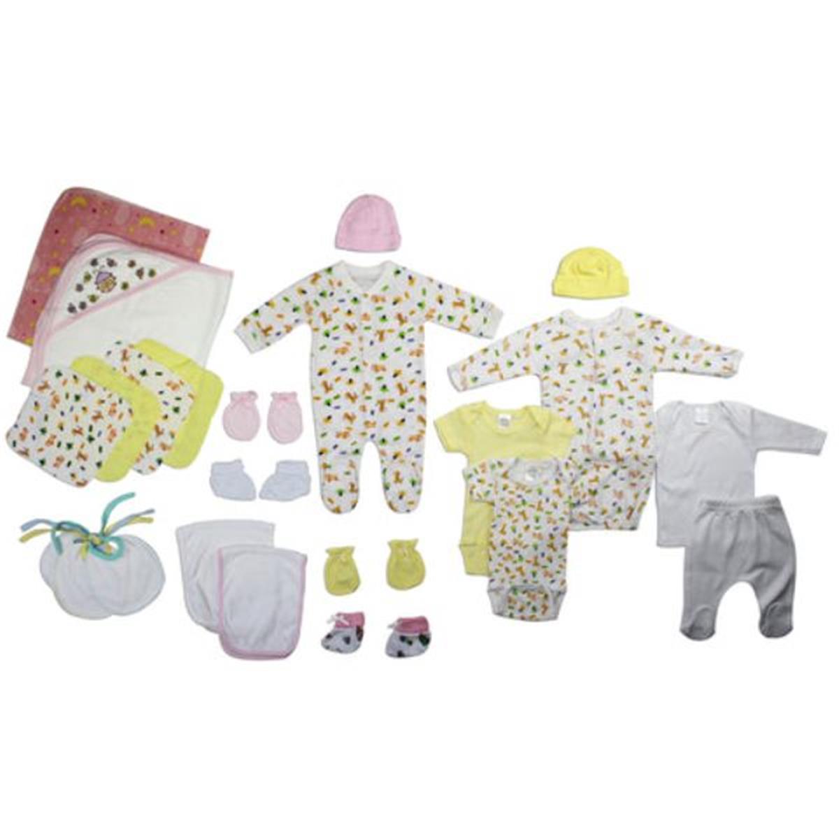 Bambini LS-0030 Newborn Baby Girl Layette Baby Shower Gift Set&#44; White & Pink - Newborn