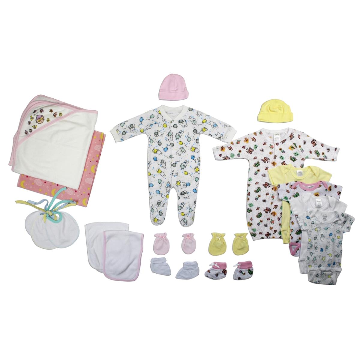 Picture of Bambini LS-0034 Baby Girls Layette Baby Shower Gift Set&#44; White & Pink - Newborn