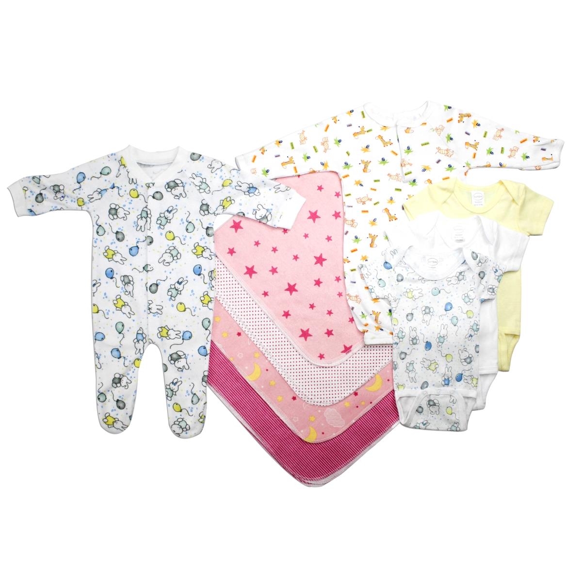 Picture of Bambini LS-0035 Baby Girls Layette Baby Shower Gift Set&#44; White & Pink - Newborn