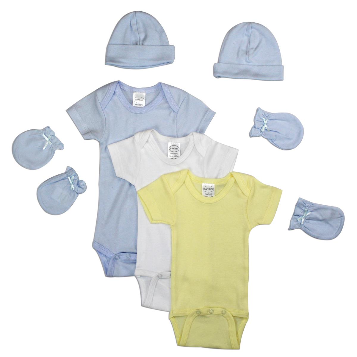 Picture of Bambini LS-0043 Baby Girl Layette Baby Shower Gift Set&#44; White & Blue - Newborn