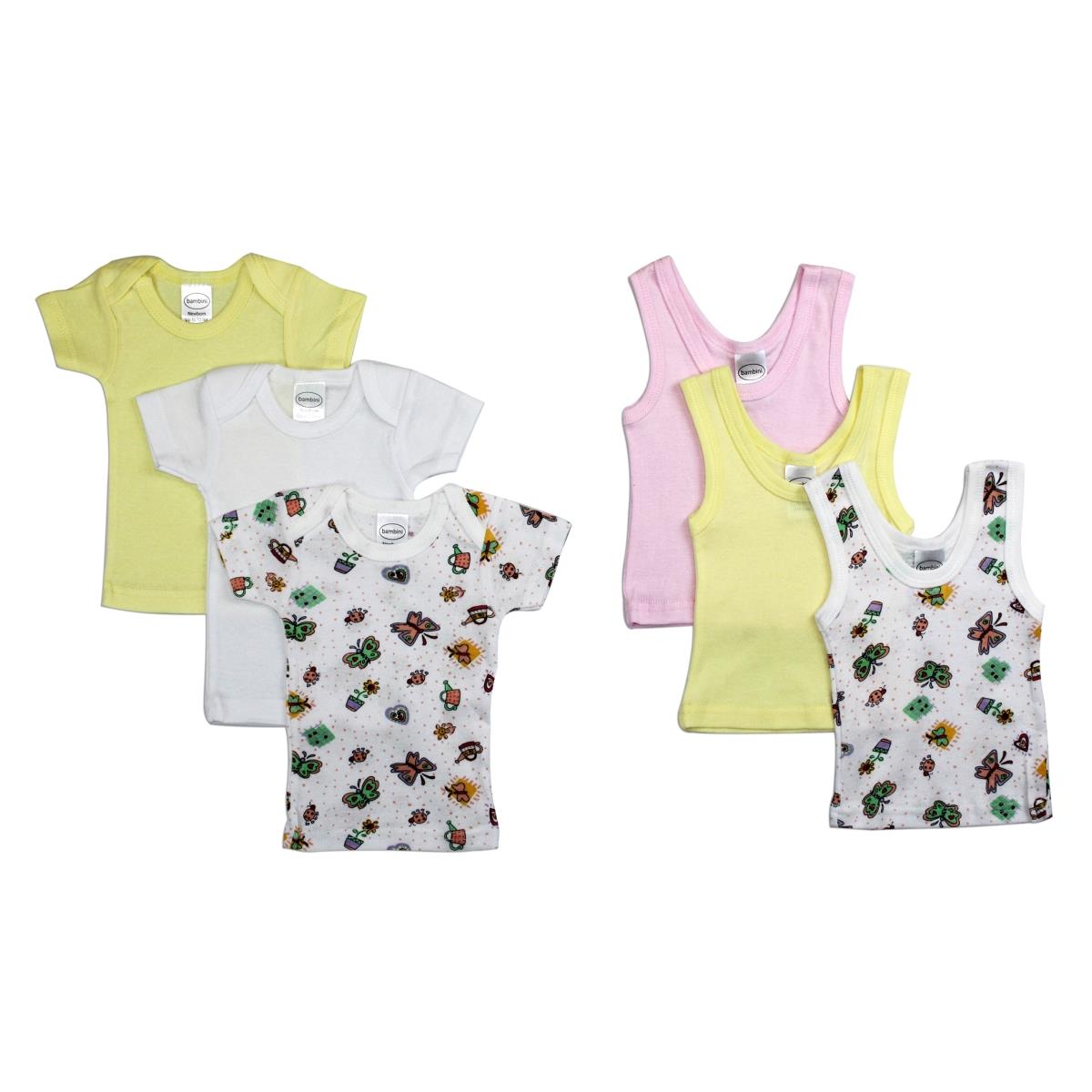 LS-0057S Girls Layette Set, White & Pink - Small