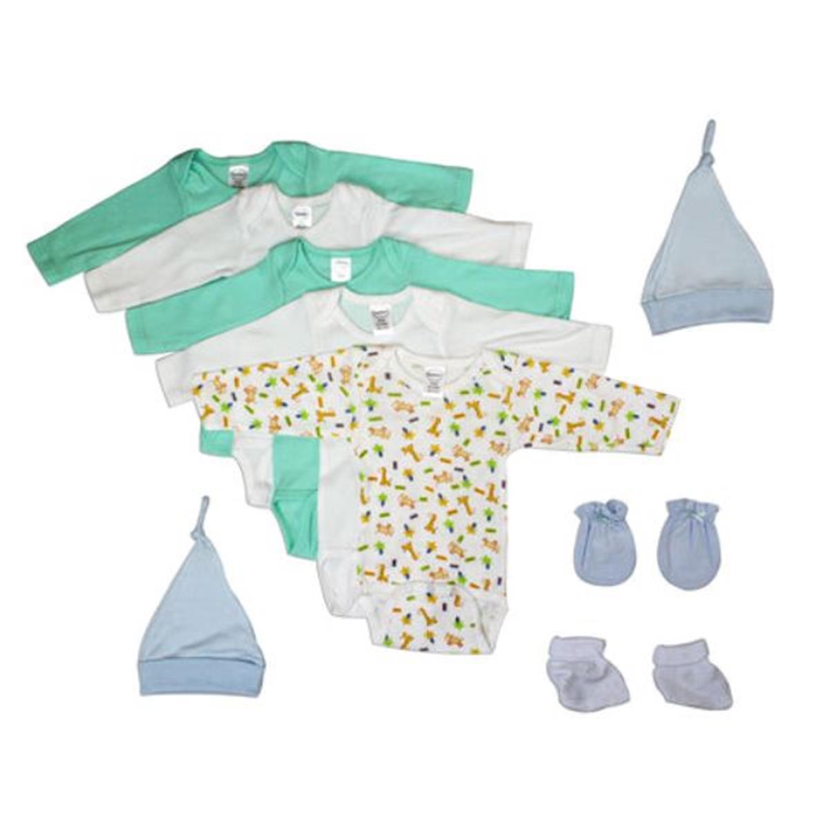 Bambini LS-0058 Newborn Baby Boys Layette Baby Shower Gift Set&#44; White & Blue - Newborn