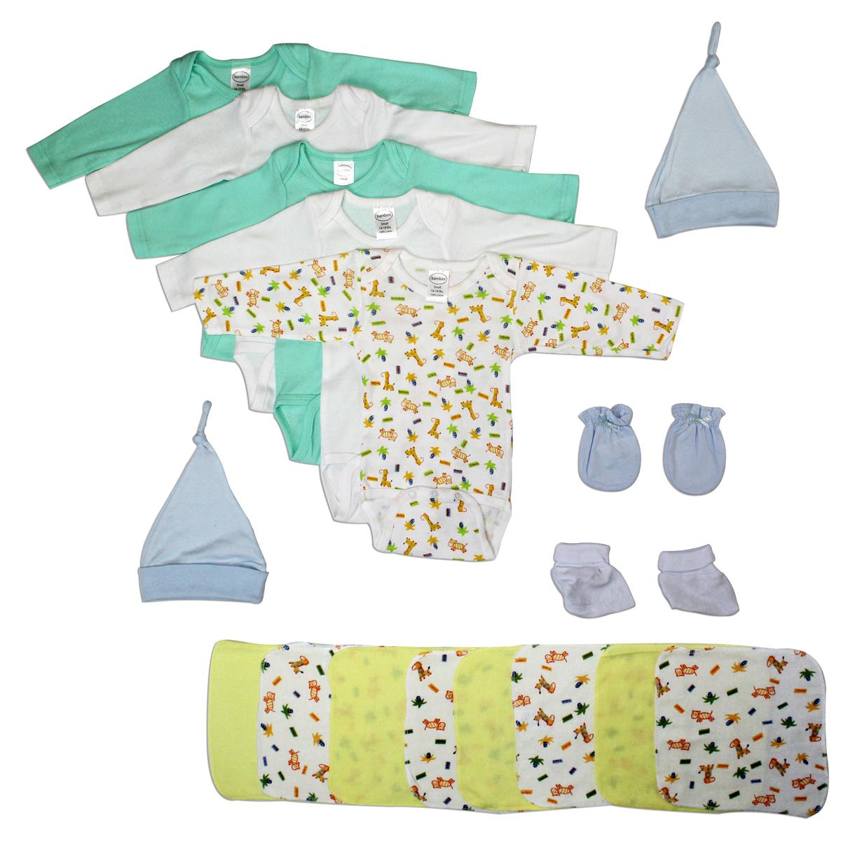 Picture of Bambini LS-0059 Baby Boy Layette Baby Shower Gift Set&#44; White & Blue - Newborn