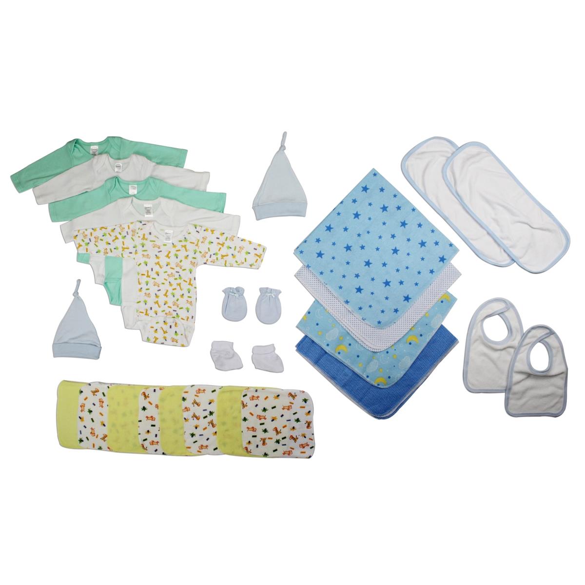 Picture of Bambini LS-0072 Baby Boy Layette Baby Shower Gift Set&#44; White & Blue - Newborn