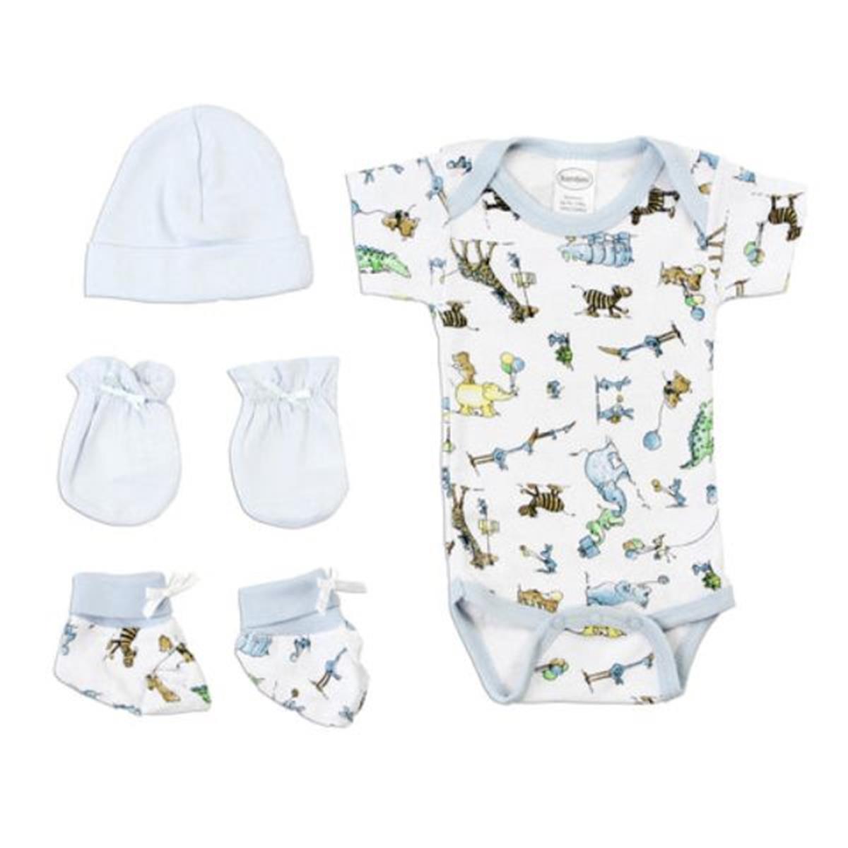 Bambini LS-0074 Newborn Baby Boys Layette Baby Shower Gift Set&#44; White & Yellow - Newborn