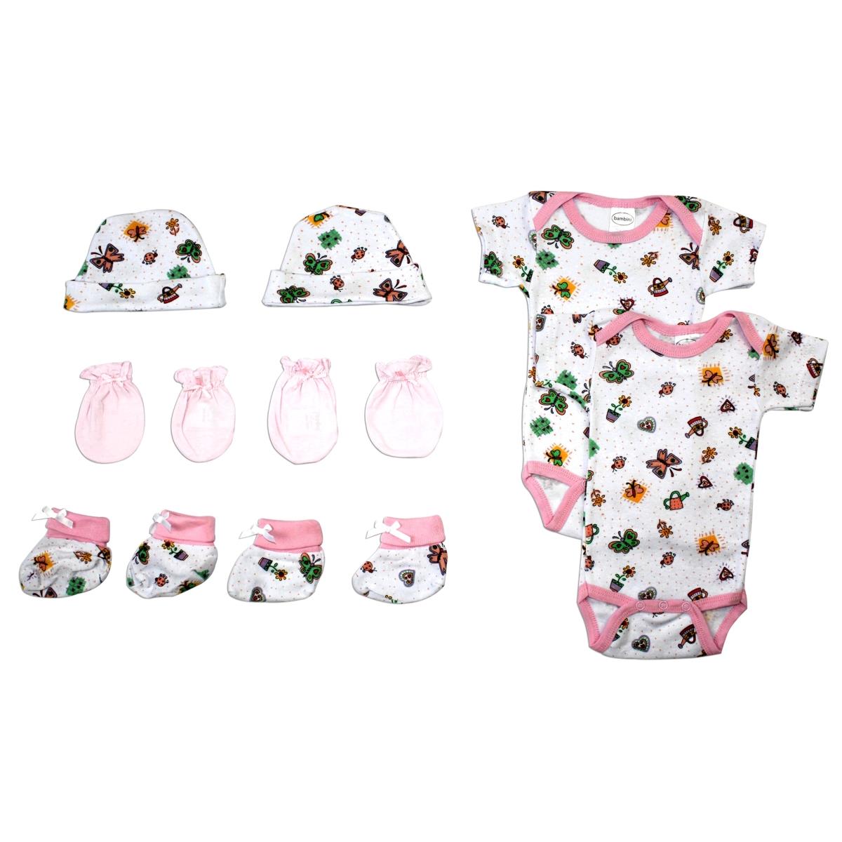 Picture of Bambini LS-0083 Baby Girls Layette Baby Shower Gift Set&#44; White & Pink - Newborn