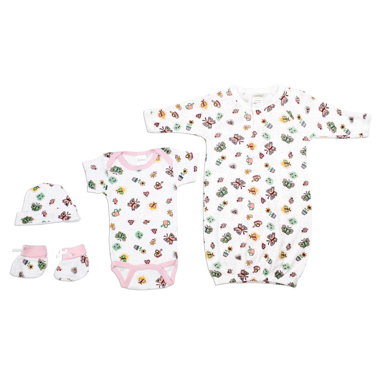 Picture of Bambini LS-0086 Baby Girls Layette Baby Shower Gift Set&#44; White & Pink - Newborn