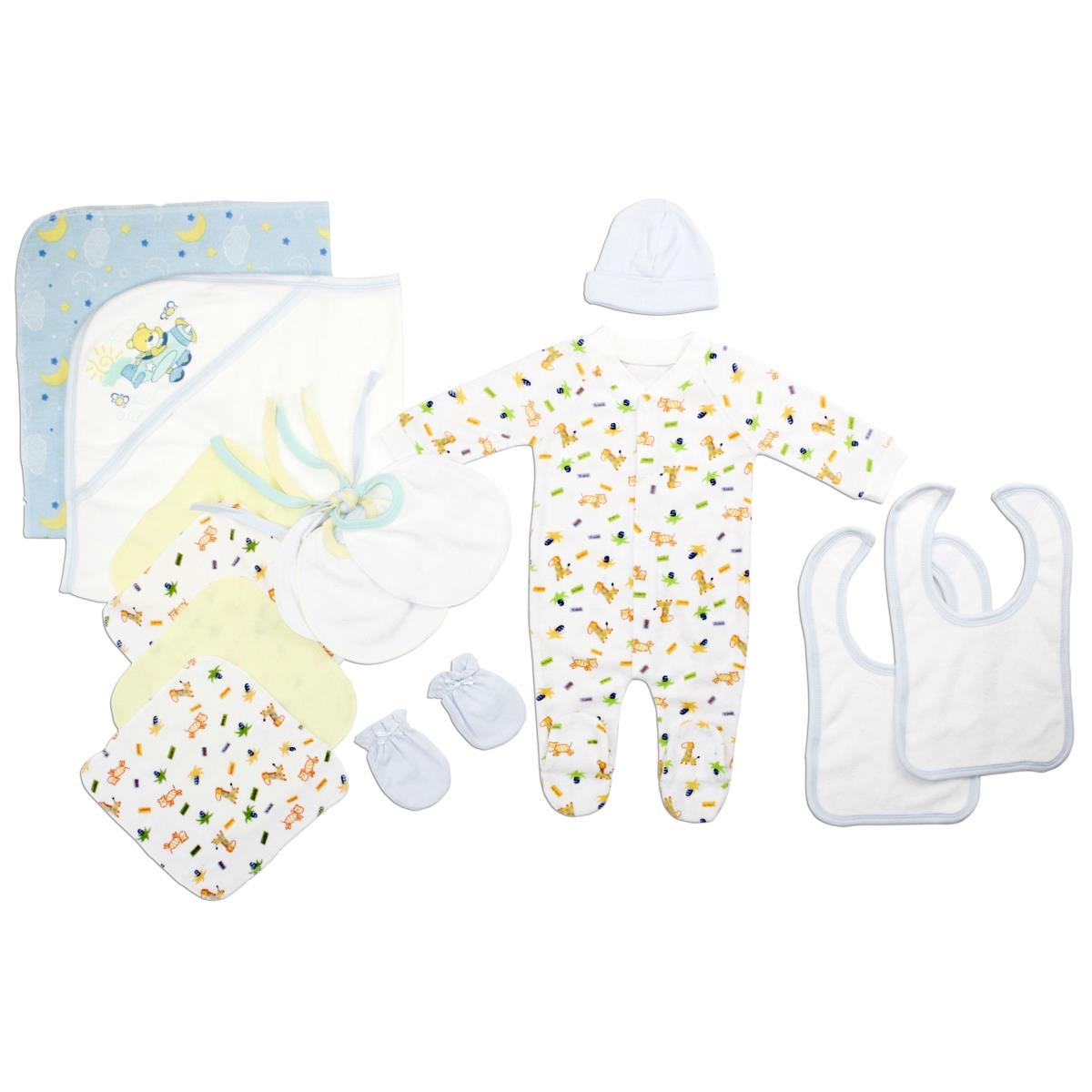 Picture of Bambini LS-0088 Baby Boy Layette Baby Shower Gift Set&#44; White & Blue - Newborn